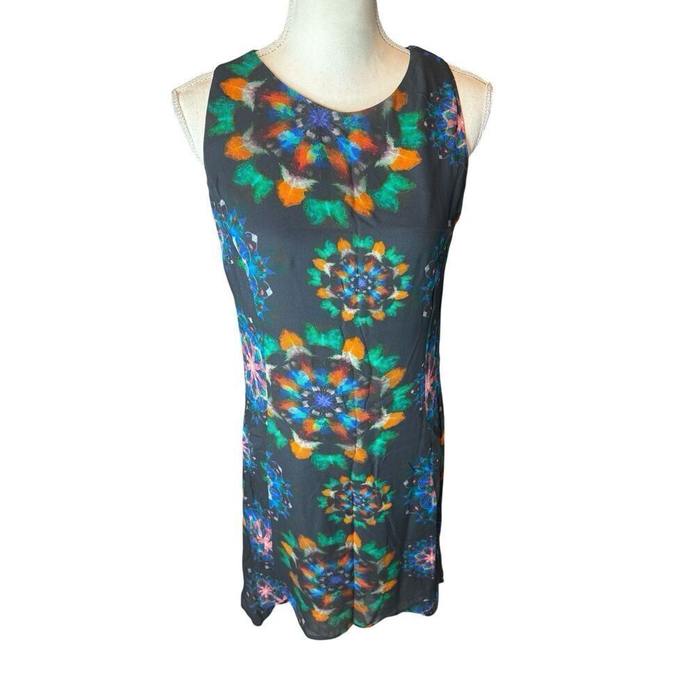 Desigual Multicolored Long Midi Dress Art To Wear Designer Size 42